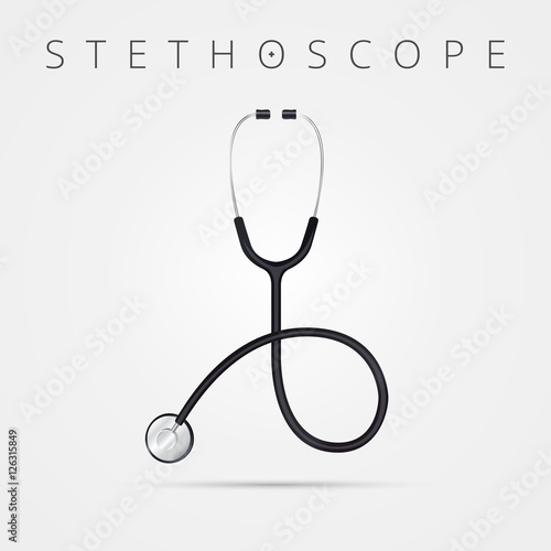 Stethoscope. Illustration on white background. Vector