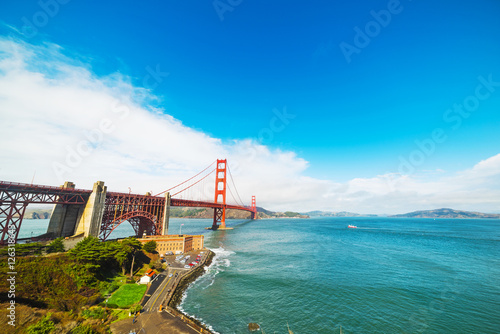 world famous Golden gate bridge in San Francisco