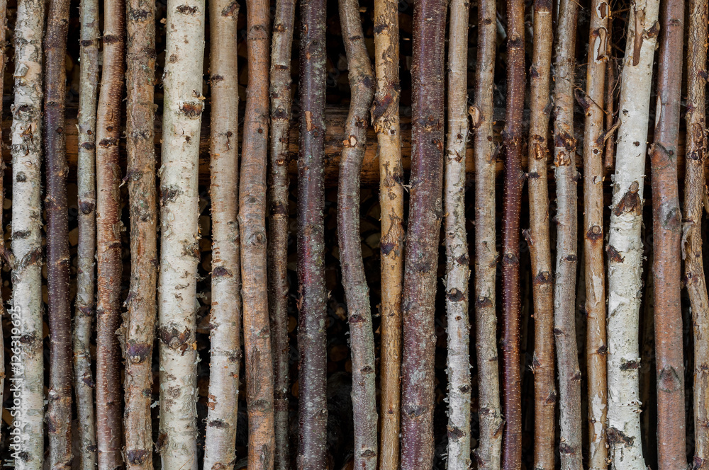 Old rustic palisade background