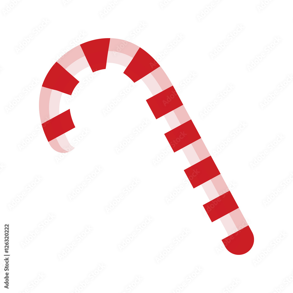 happy merry christmas cane card vector illustration design