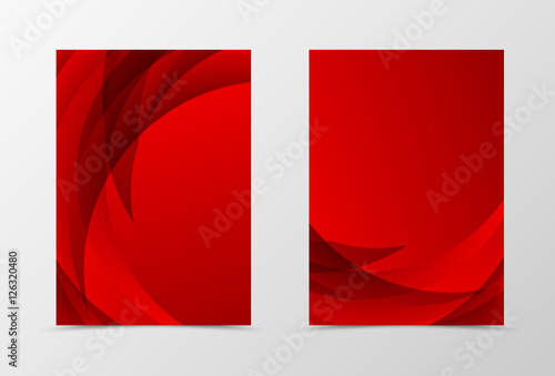 Front and back wave flyer template design