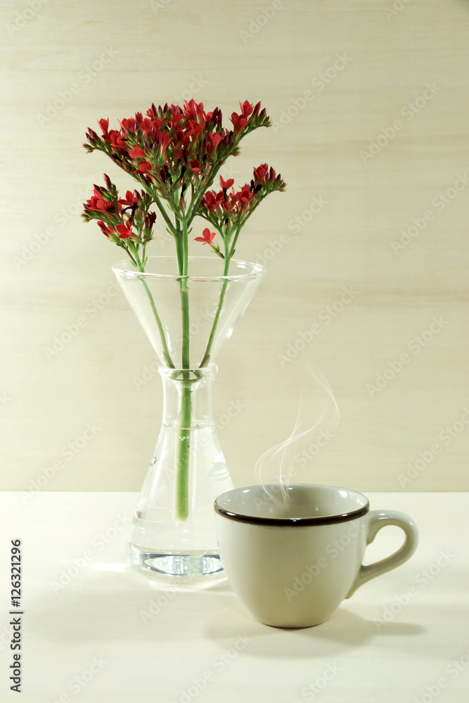 coffee with white glass. coffee with white glass.
