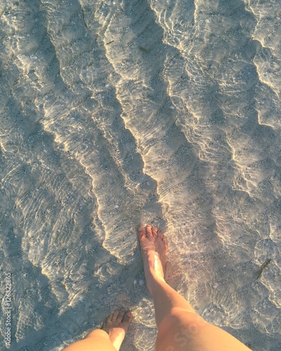 Wading in Clear Tropical Waters