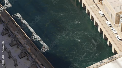 Base of the Hover Dam on the border of Nevada and Arizona