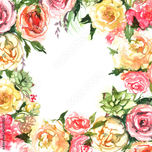 hand drawn flowers roses