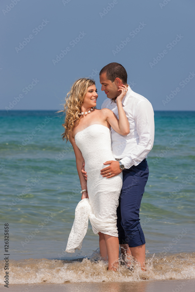 beautiful couple at the beach beautiful couple at the beach
