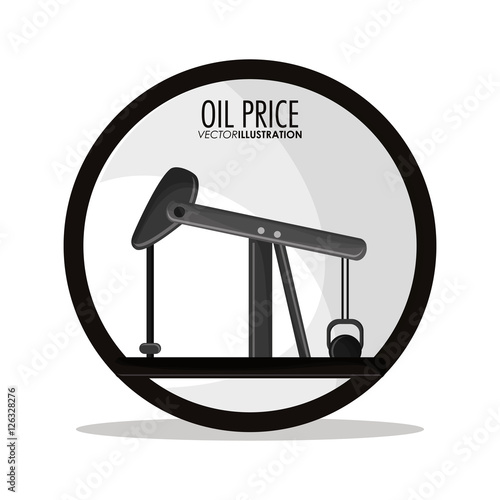 Oil pump icon. Oil price industry fuel production and gasoline theme. Isolated design. Vector illustration