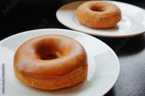 Vegan coffee glazed donut
