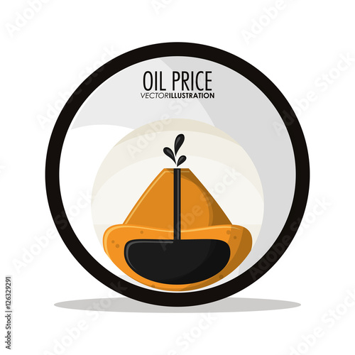 Earth hole icon. Oil price industry fuel production and gasoline theme. Isolated design. Vector illustration