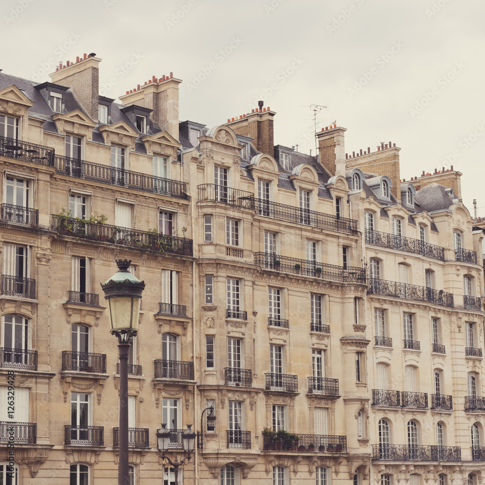 Vintage Parisian buildings