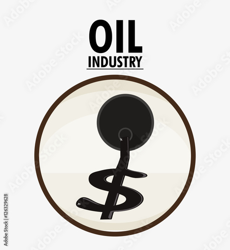 Money and barrel icon. Oil price industry fuel production and gasoline theme. Isolated design. Vector illustration