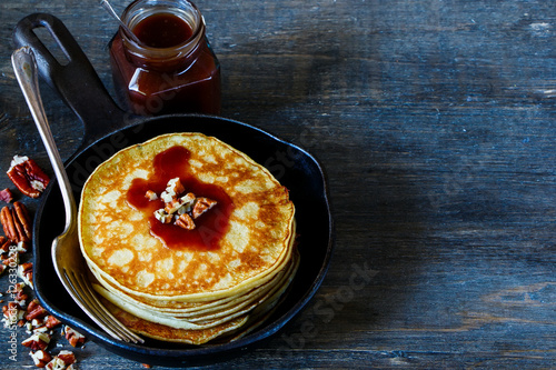 Stack of american pancakes