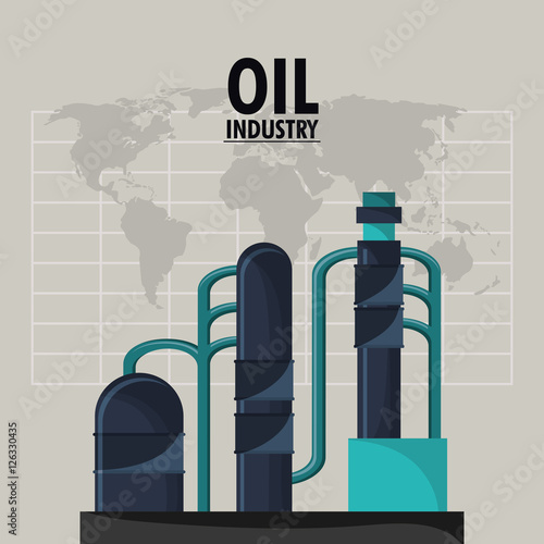 Factory buildings icon. Oil price industry fuel production and gasoline theme. Isolated design. Vector illustration