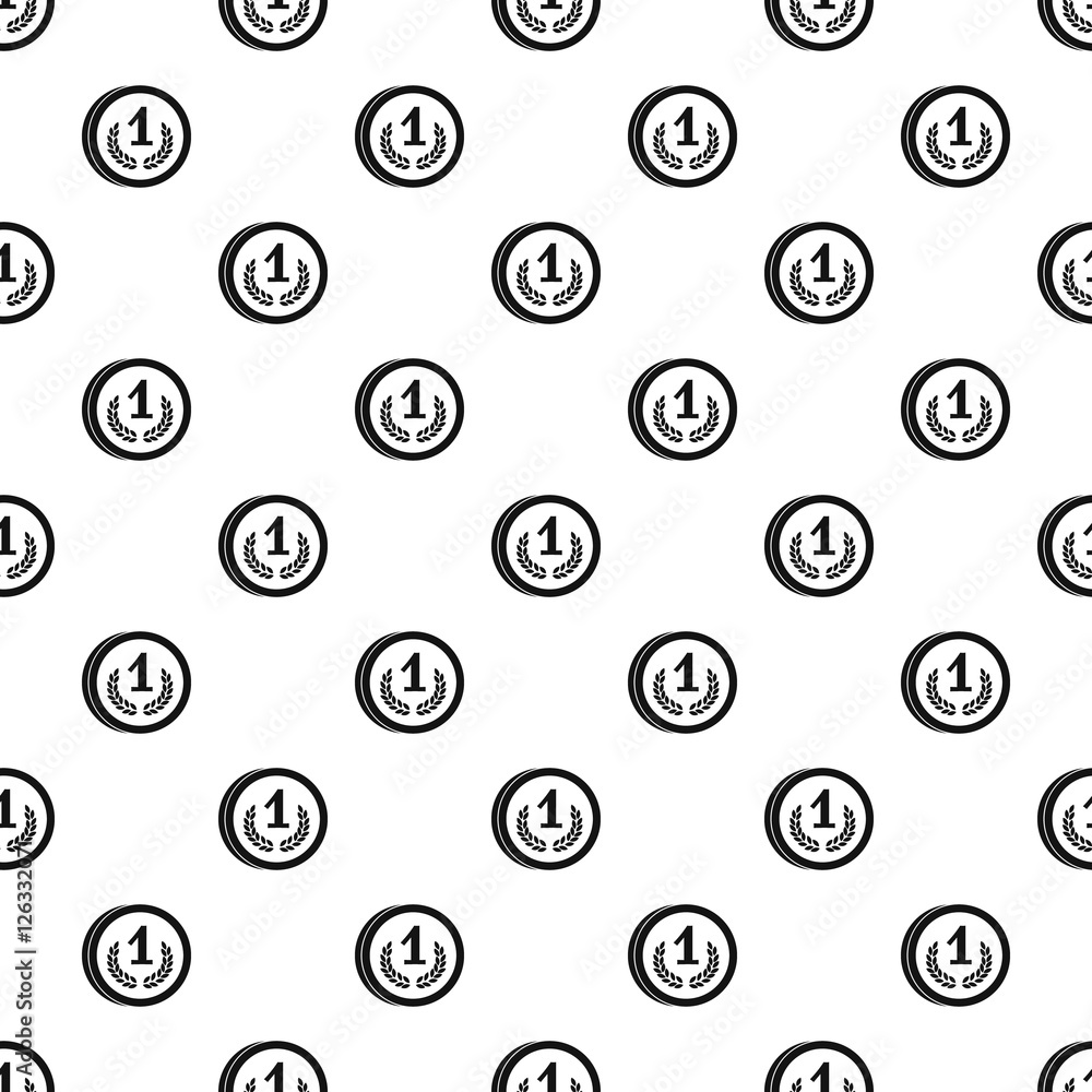 Medal first place pattern. Simple illustration of medal first place vector pattern for web Medal first place pattern. Simple illustration of medal first place vector pattern for web