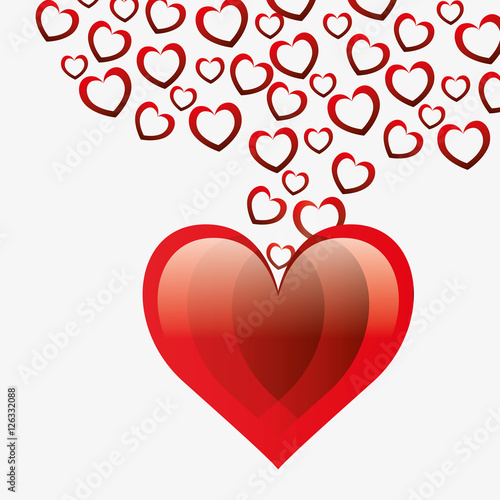 Heart love icon vector illustration graphic design