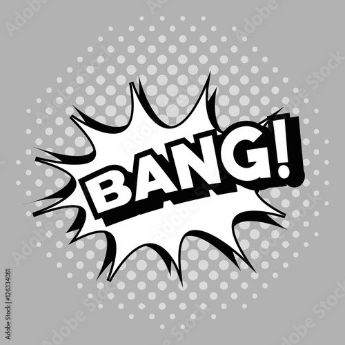 Bubble pop art of bang icon. Comic communication retro and expression theme. Vector illustration