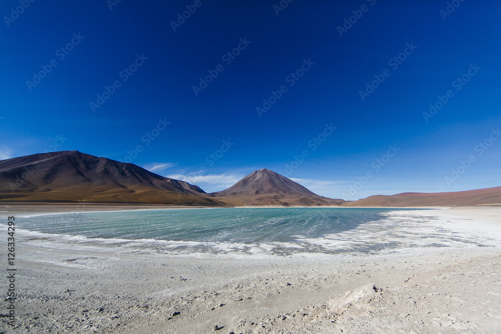salt lake and mountain in colombia salt lake and mountain in colombia