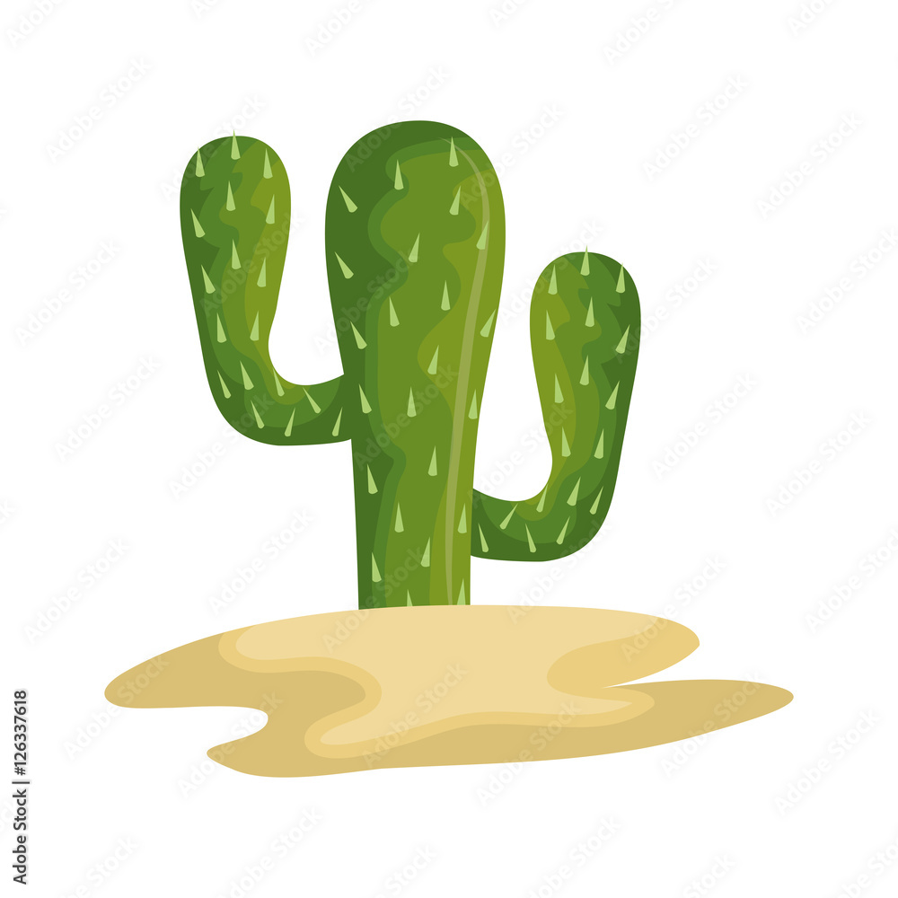 cactus desert plant icon over white background, vector illustration cactus desert plant icon over white background, vector illustration