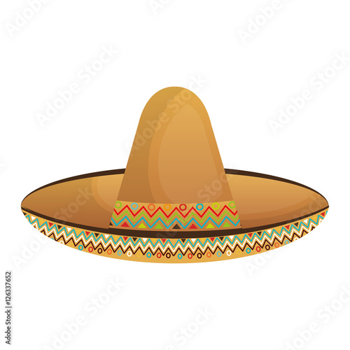 mexican hat culture element vector illustration design