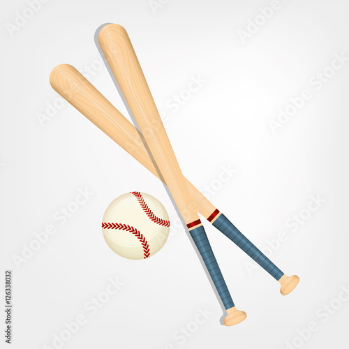 baseball bat ball icon vector illustration graphic design