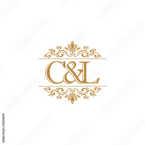 C&L Initial logo. Ornament gold