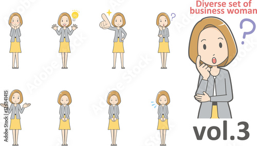 Diverse set of business woman , EPS10 vector format vol.3