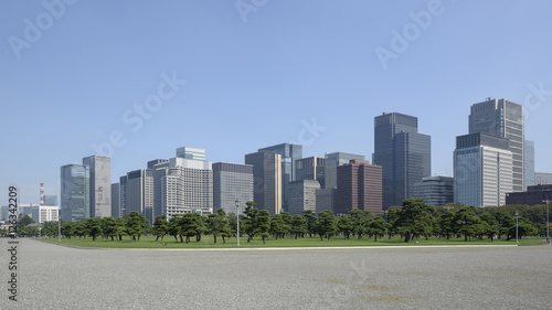 Tokyo  Chiyoda skyline from Imperial Palace