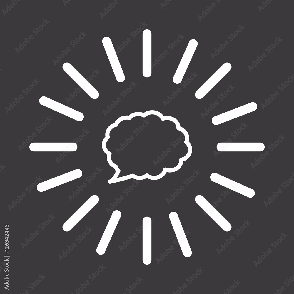 Obraz premium Chat bubble social media icon vector illustration graphic design