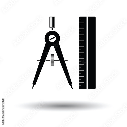 Compasses and scale icon