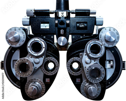 Isolated Optometry Phoropter (Refractor) with Clipping Path