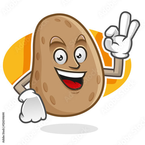 Delicious potato mascot, potato character, potato cartoon