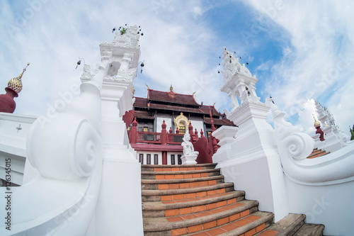 Traditional thai architecture in the Lanna style , Royal Pavilio photo