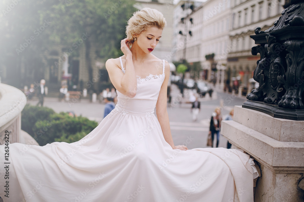 Fototapeta premium wedding day in Budapest