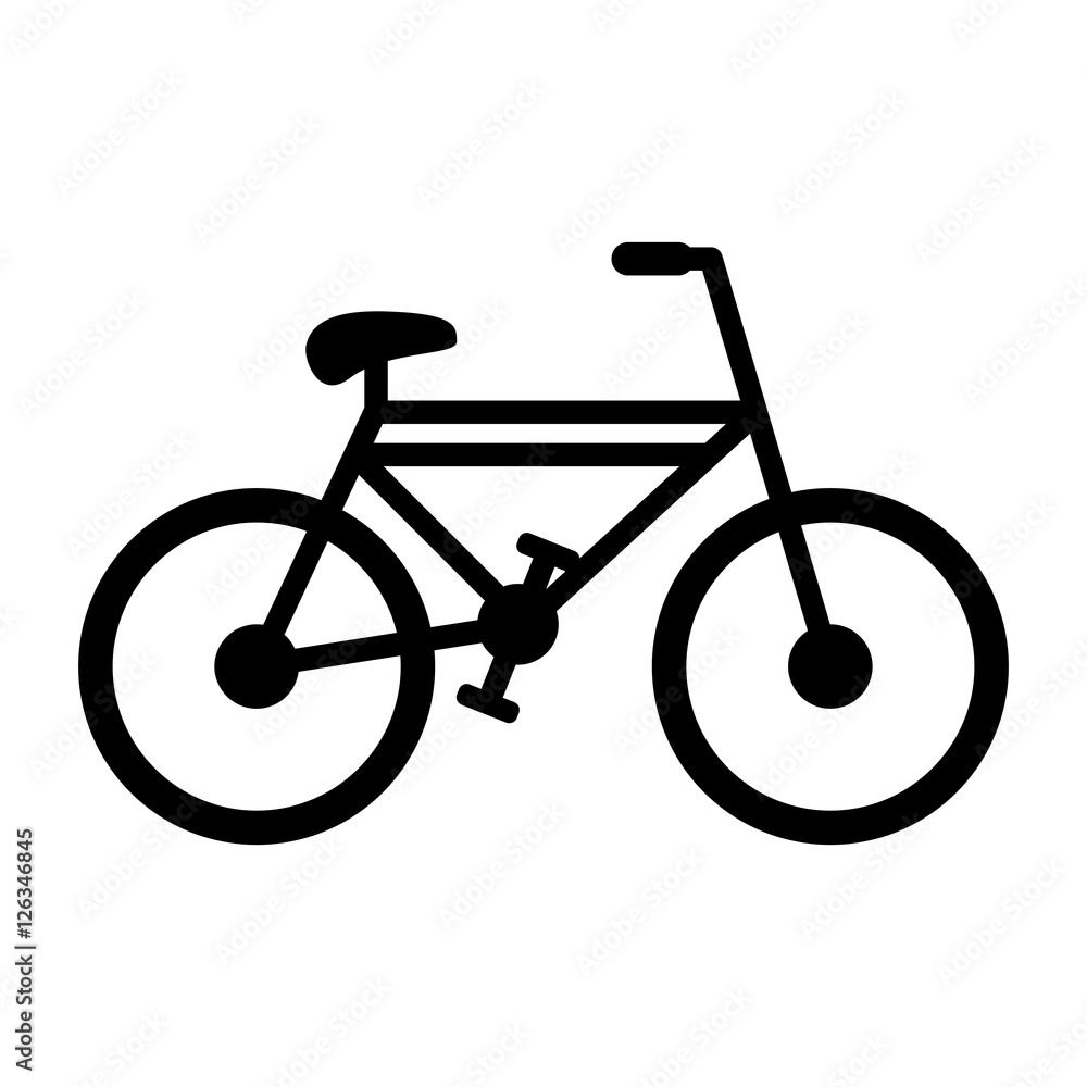 silhouette of bicycle icon over white background. transportation vehicle design. vector illustration silhouette of bicycle icon over white background. transportation vehicle design. vector illustration