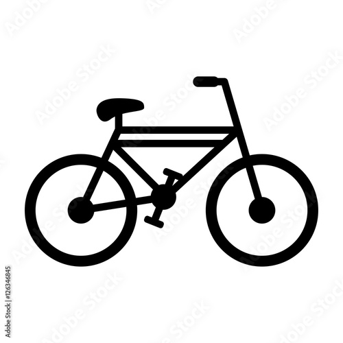silhouette of bicycle icon over white background. transportation vehicle design. vector illustration