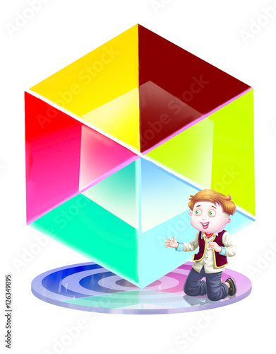 Boy with a big hexagon