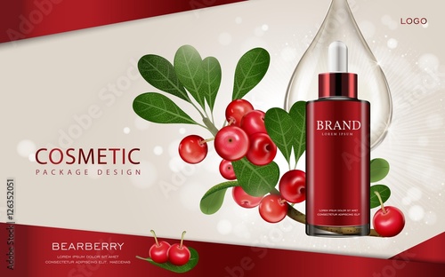 Bearberry cosmetic ads template
