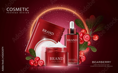 Bearberry cosmetic ads template