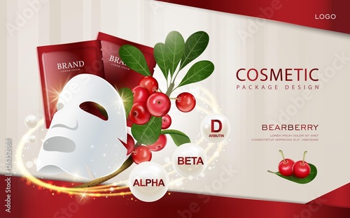 Bearberry cosmetic ads template