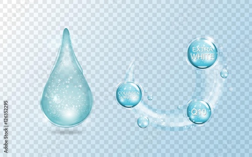 Glitter water drop