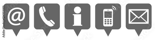 five contact us icons set