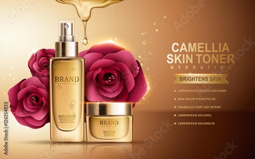 camellia skin toner ad