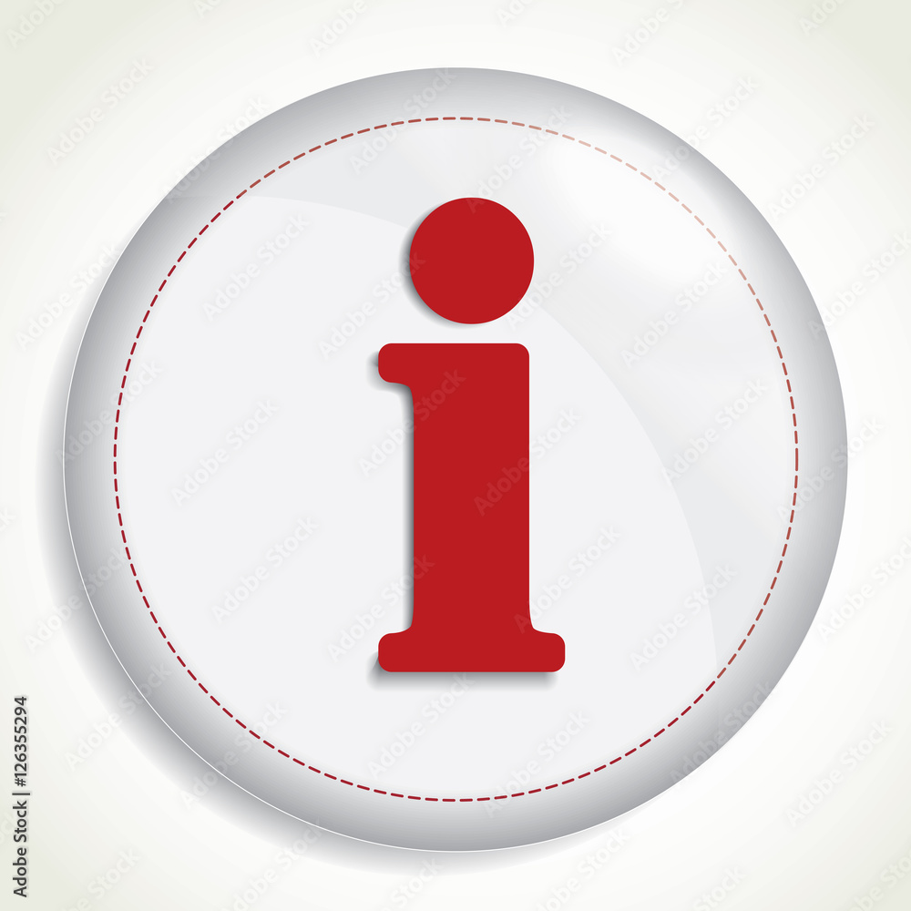 Information symbol with shadow Information symbol with shadow
