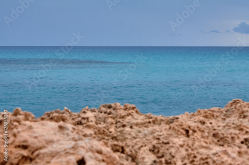 Waving blue water surface of the sea background © irinachevzhik