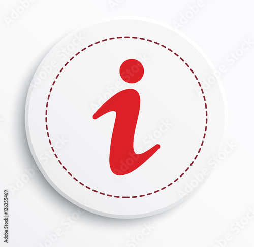 Information symbol with shadow