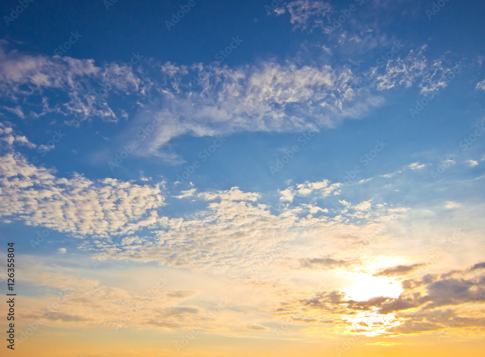 Beautiful sky and clouds summer