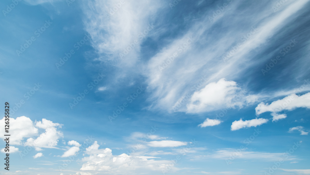Fototapeta premium Sky and clouds tropical panorama