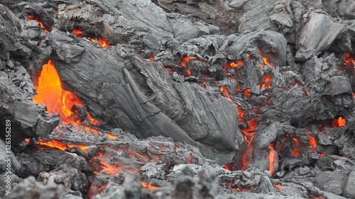 Lava flow of Tolbachik Volcano  