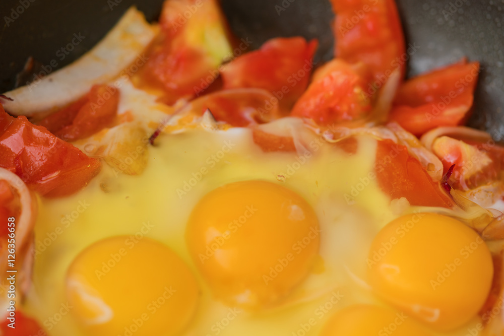 Fried eggs fried eggs with tomatoes Fried eggs fried eggs with tomatoes