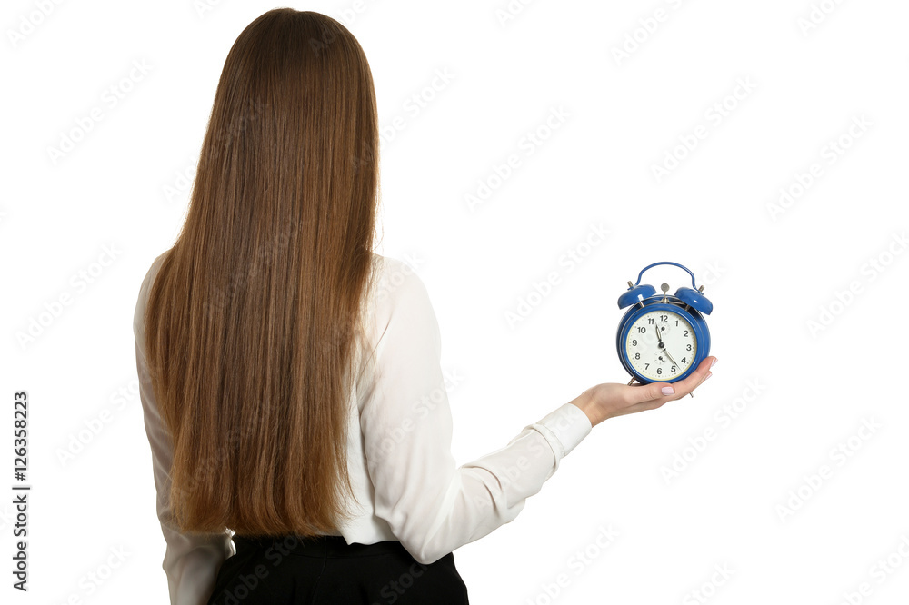 woman with the clock woman with the clock